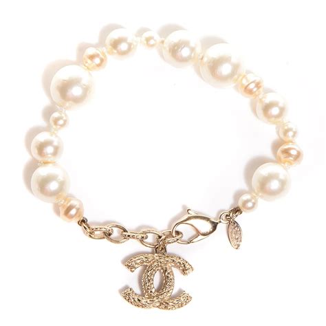 bracelet chanel vintage|Chanel pearl bracelet price.